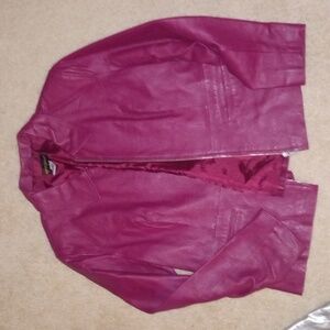 Purple Leather Coat